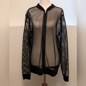ASOS Black Mesh Bomber Jacket